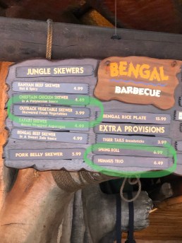 Bengal BBQ Disney healthier options