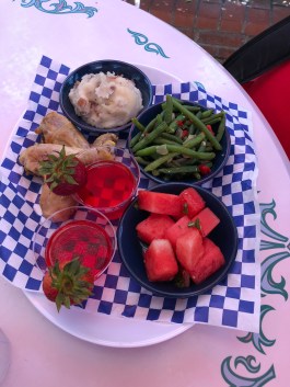 nonvegan meal Disney Plaza Inn